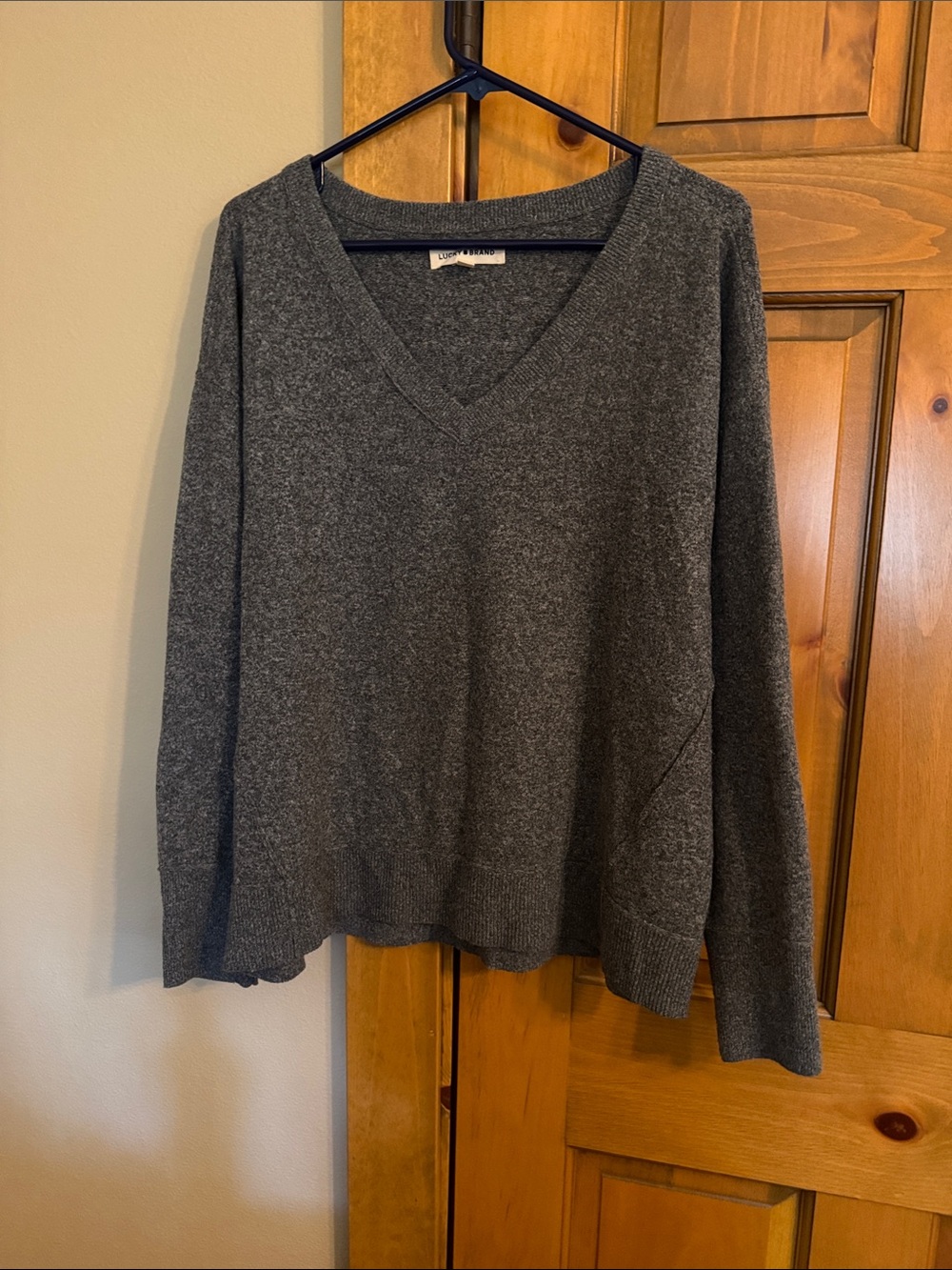 Lucky Brand Charcoal V-Neck Sweater